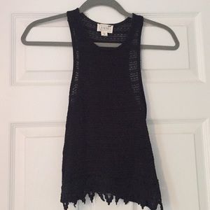Black knitted tank top